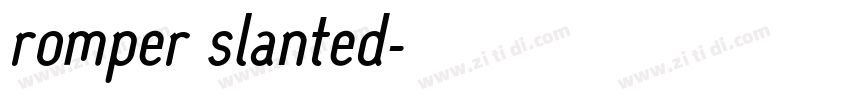 romper slanted字体转换